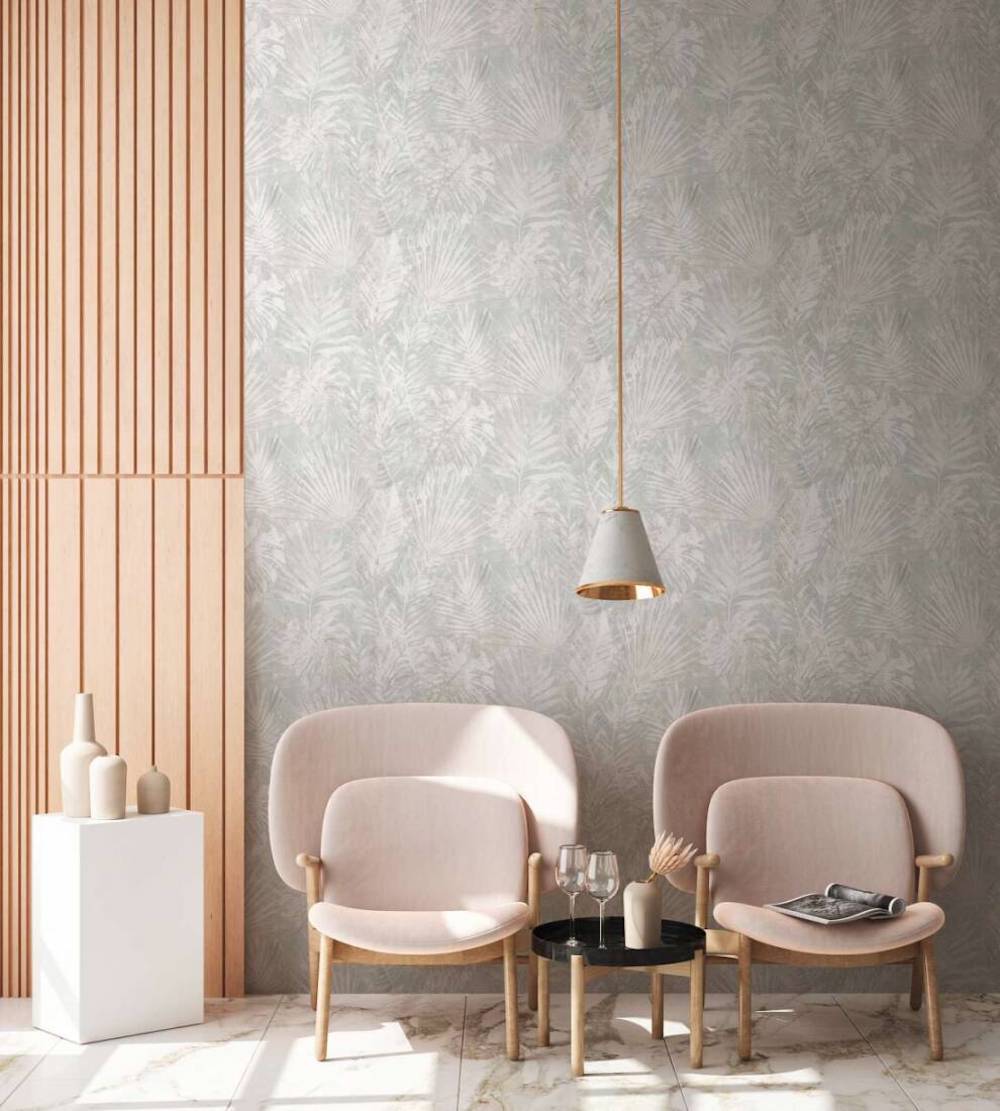 Natural Living - Monstera & Palms botanical wallpaper AS Creation    