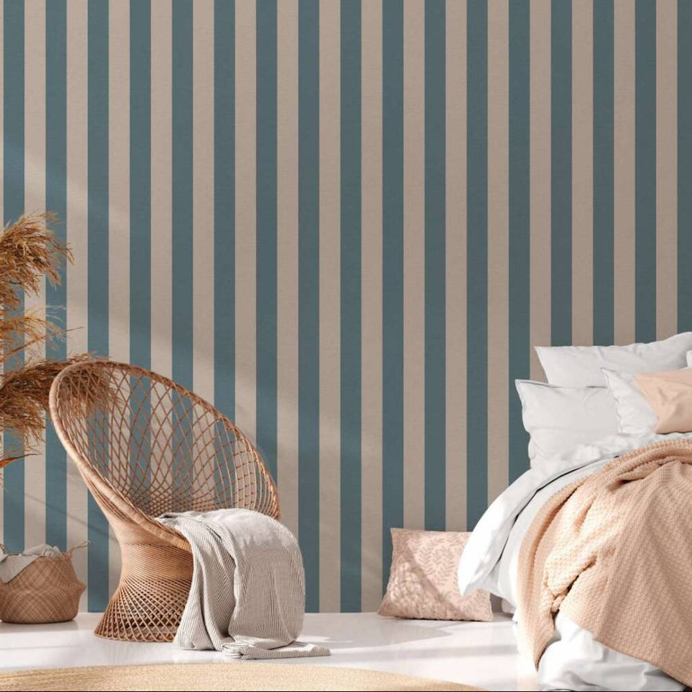 Natural Living - Cosy Stripe damask wallpaper AS Creation