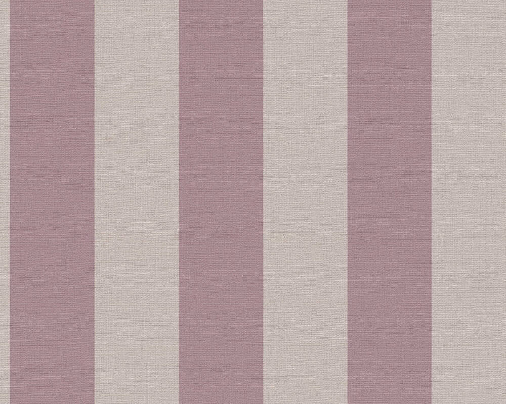 Natural Living - Cosy Stripe stripe wallpaper AS Creation Roll Red  386654