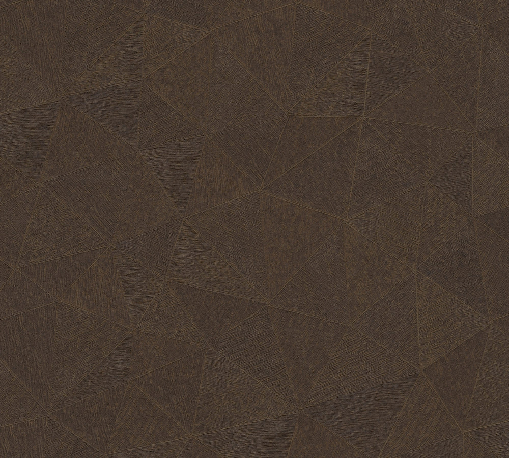 Metropolitan Stories 3 - Hexagon geometric wallpaper AS Creation Roll Brown  391294