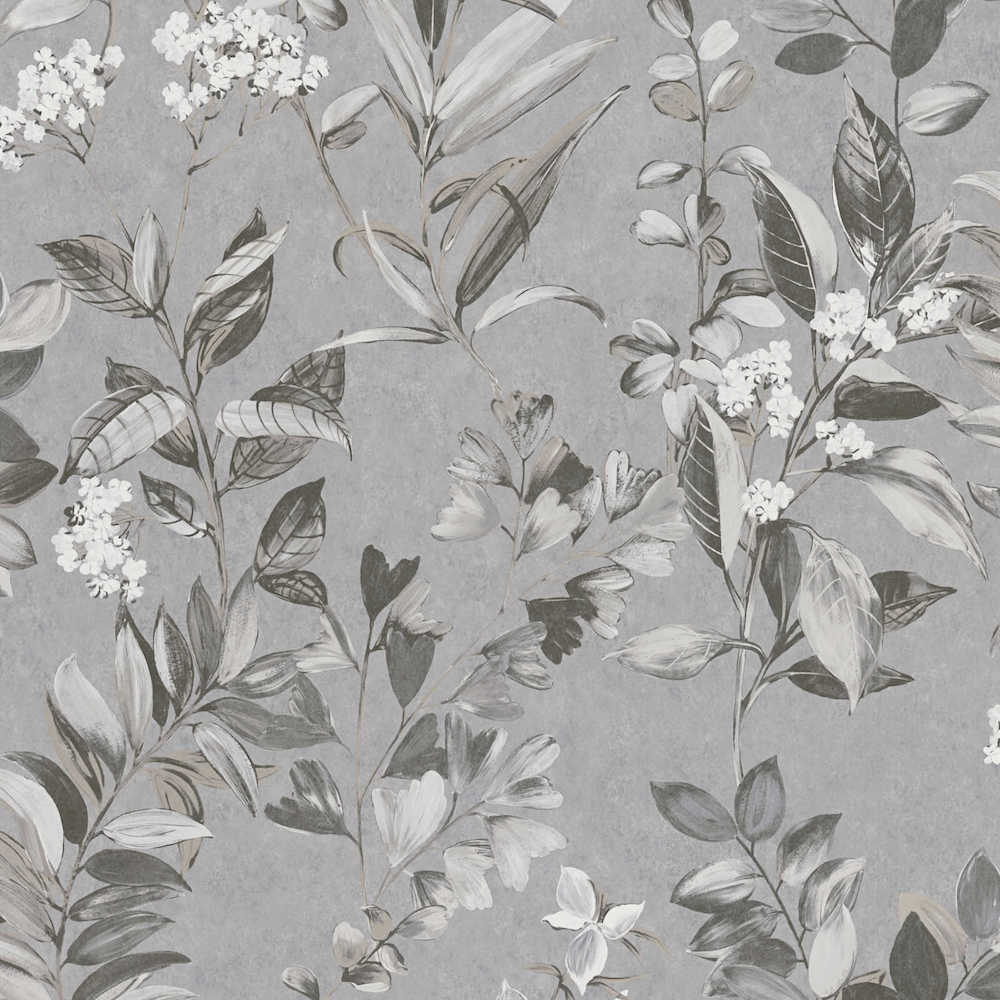 Arcade - Flowers & Branches botanical wallpaper AS Creation Roll Grey  391714