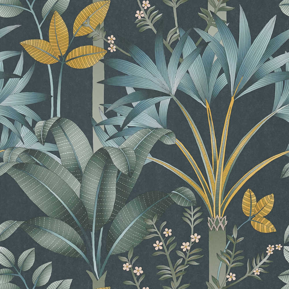 Arcade - Growing Nature botanical wallpaper AS Creation Roll Blue  391724