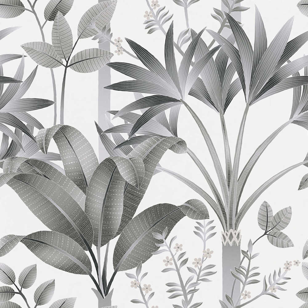 Arcade - Growing Nature botanical wallpaper AS Creation Roll Black&White  391725
