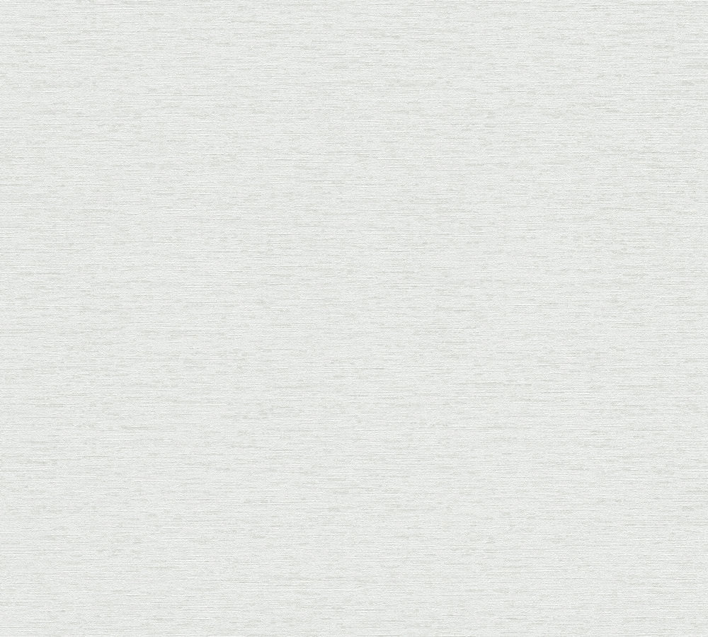 Famous Garden - Silk Look plain wallpaper AS Creation Roll White  393513