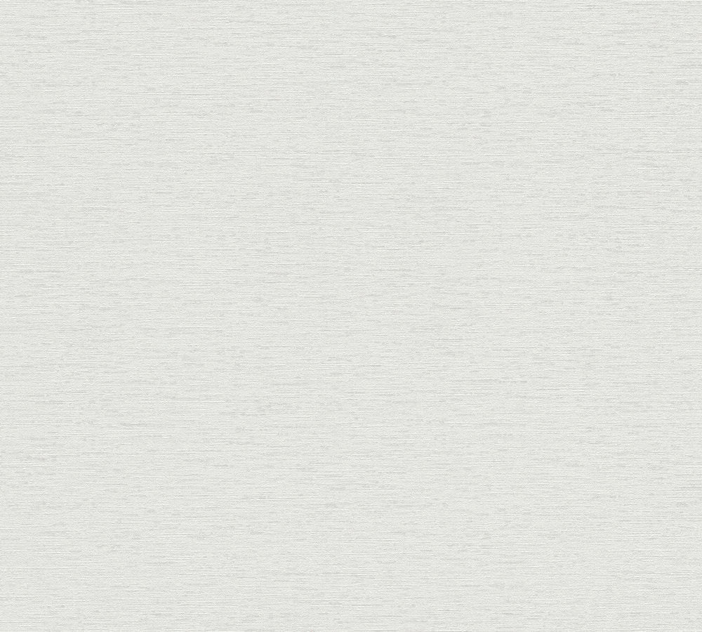 Famous Garden - Silk Look plain wallpaper AS Creation Roll Off White  393515