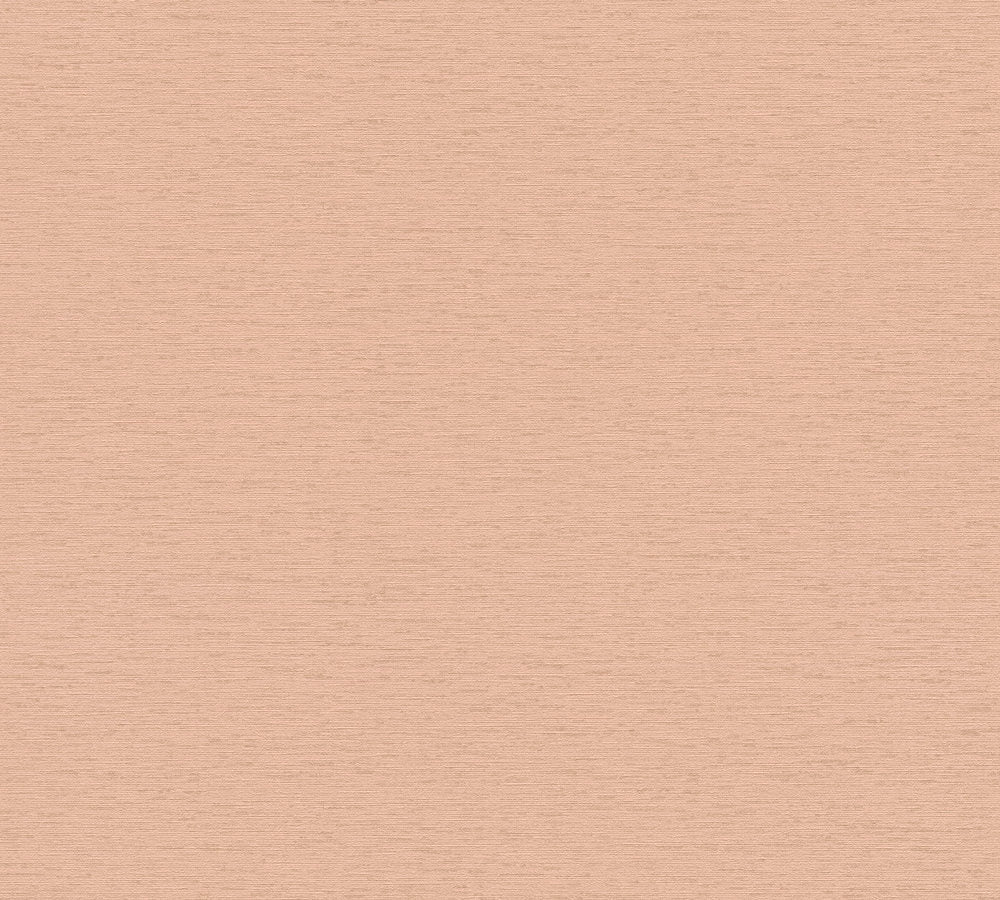Famous Garden - Silk Look plain wallpaper AS Creation Roll Salmon  393517