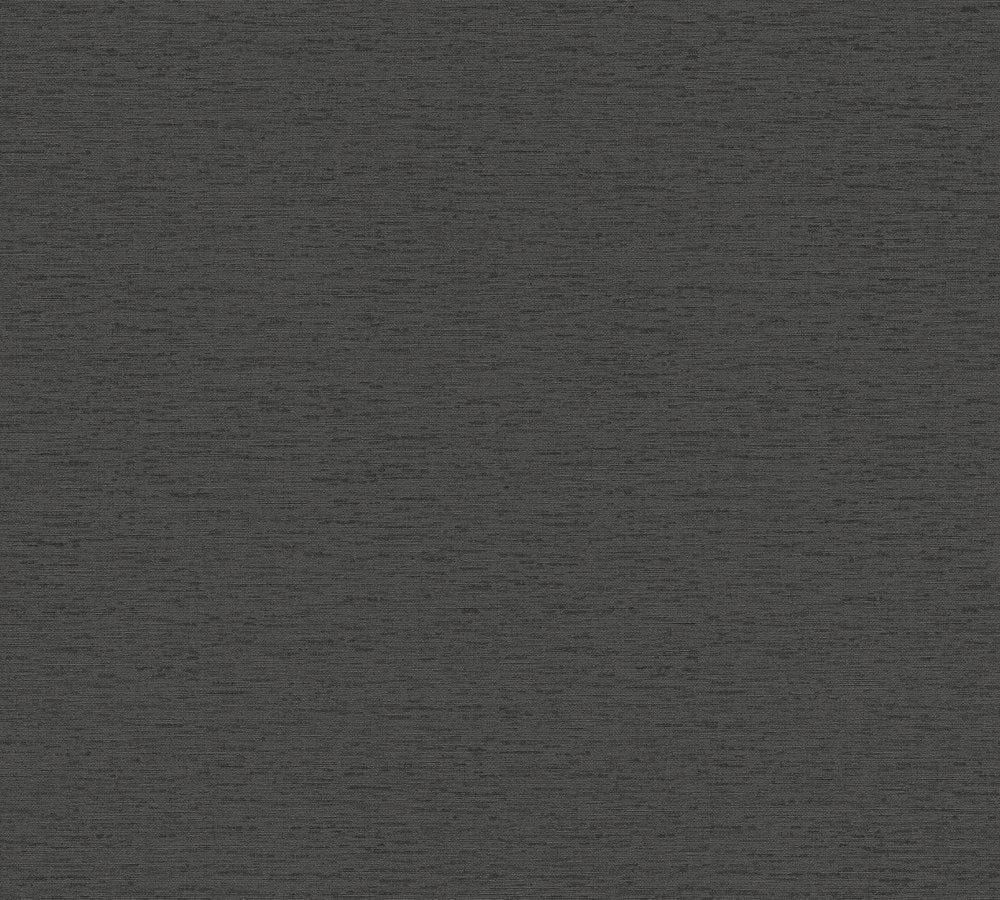 Famous Garden - Silk Look plain wallpaper AS Creation Roll Black  393522