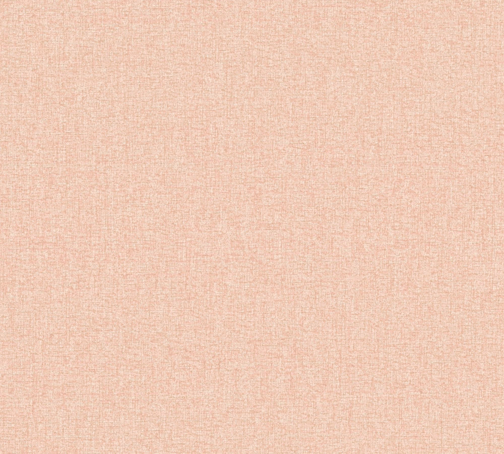Famous Garden - Famous Linen Plain plain wallpaper AS Creation Roll Salmon  393533