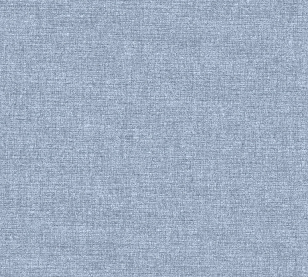 Famous Garden - Famous Linen Plain plain wallpaper AS Creation Roll Blue  393534