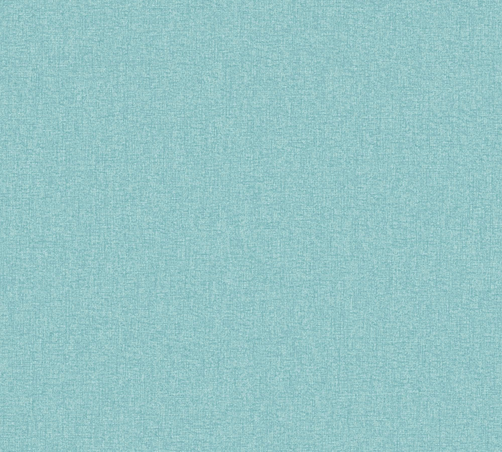 Famous Garden - Famous Linen Plain plain wallpaper AS Creation Roll Aqua  393535
