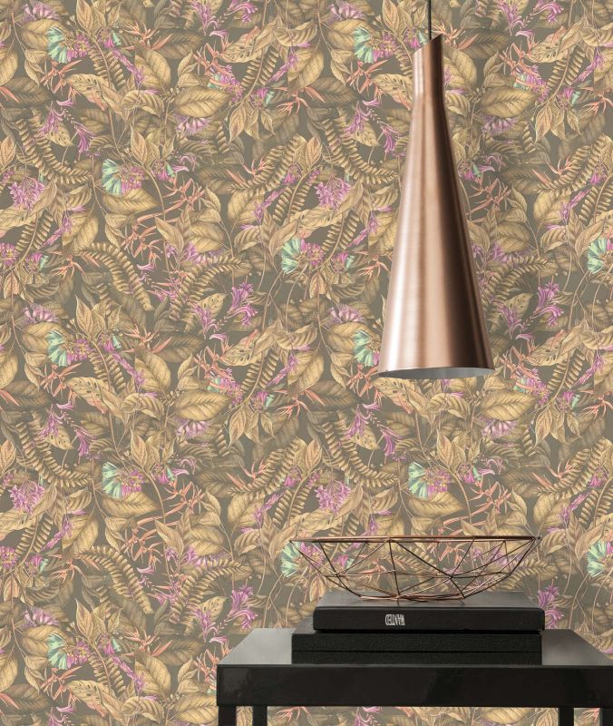 Drawn Into Nature - Dancing Nature botanical wallpaper AS Creation