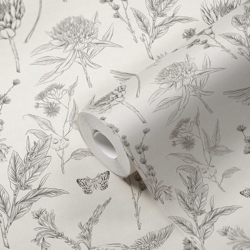 Drawn Into Nature - Birds of Nature botanical wallpaper AS Creation