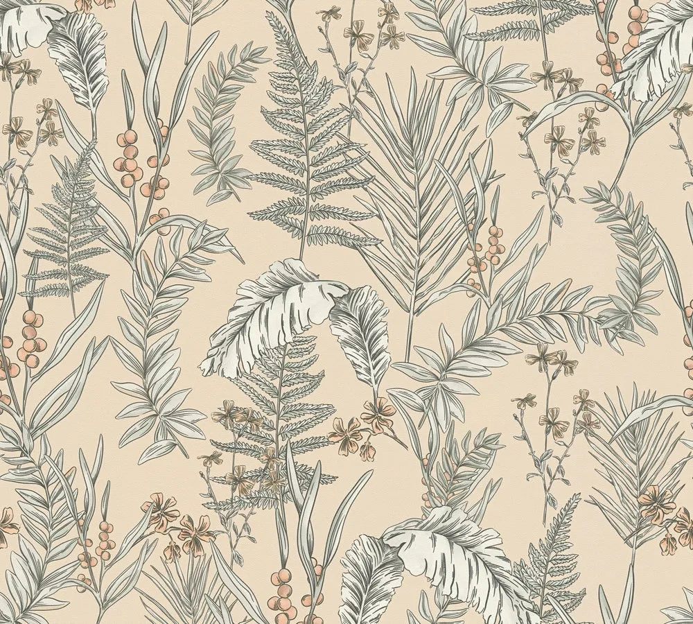 Drawn Into Nature - Meadow Dreams botanical wallpaper AS Creation