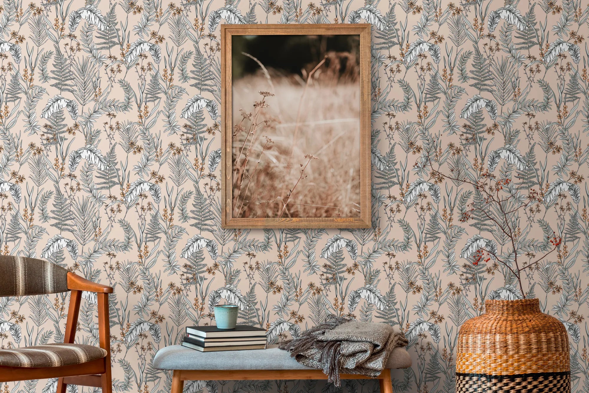 Drawn Into Nature - Meadow Dreams botanical wallpaper AS Creation