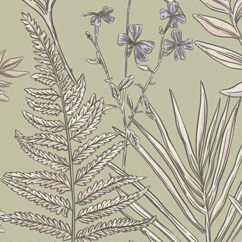Drawn Into Nature - Meadow Dreams botanical wallpaper AS Creation