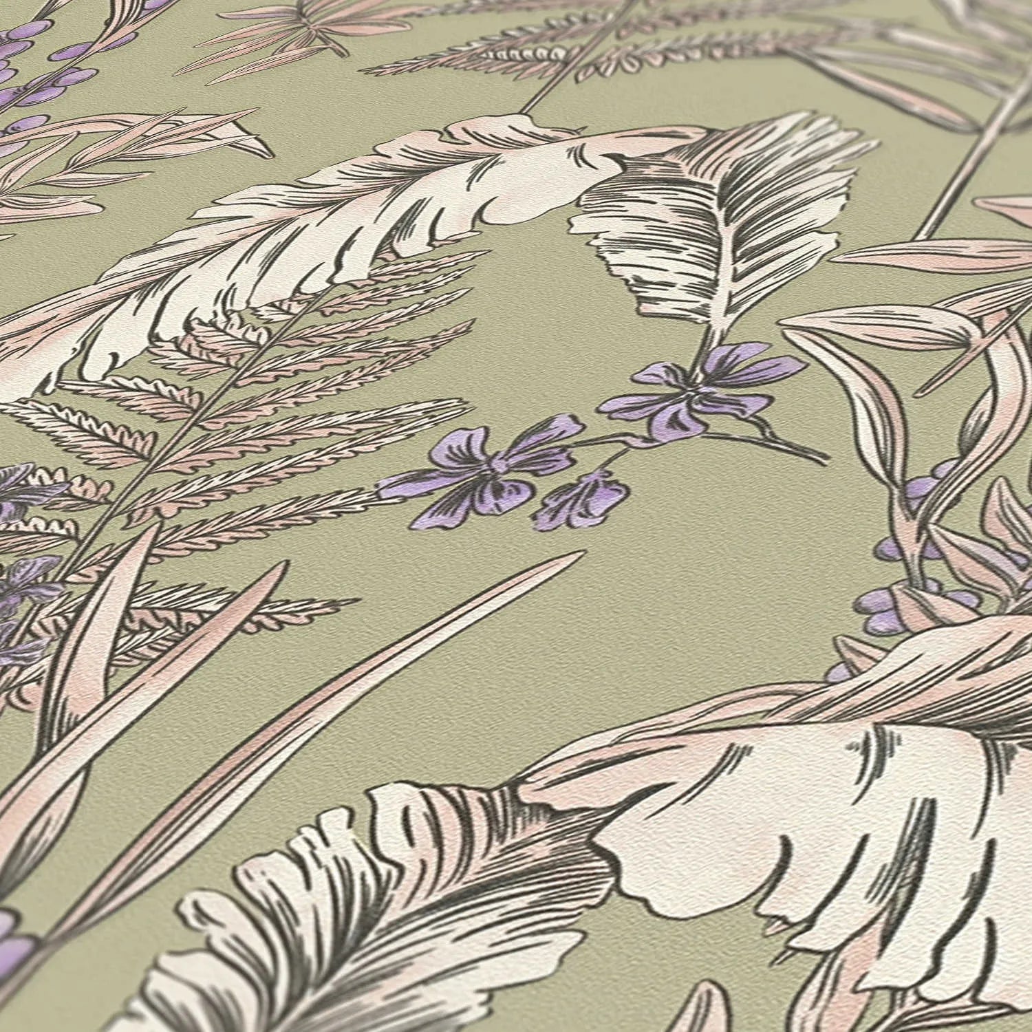 Drawn Into Nature - Meadow Dreams botanical wallpaper AS Creation