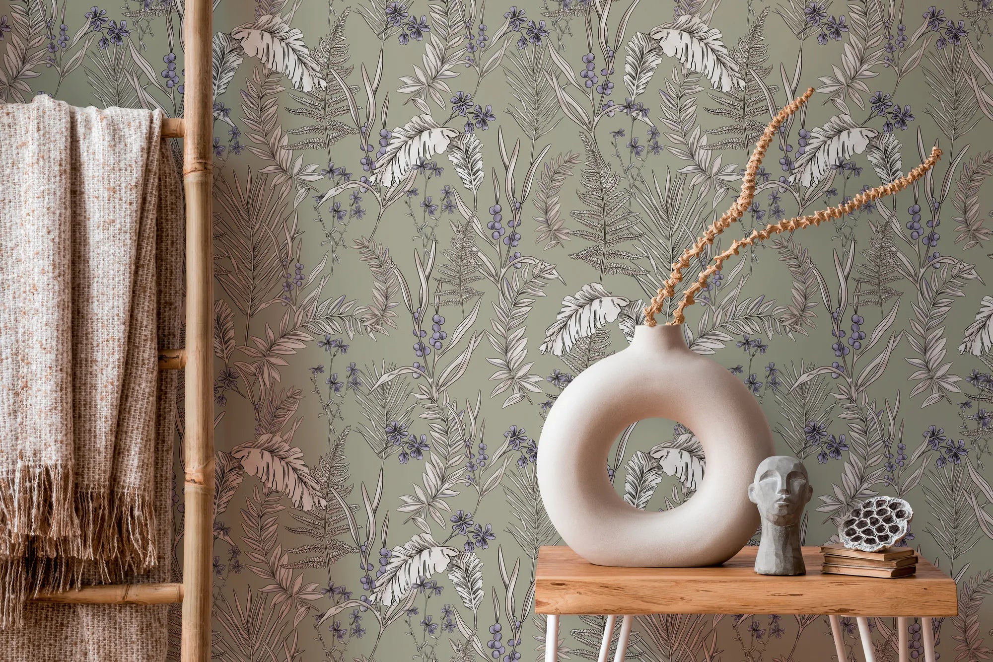 Drawn Into Nature - Meadow Dreams botanical wallpaper AS Creation