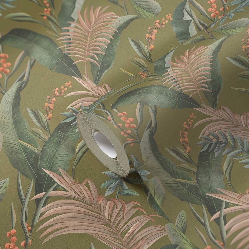 Drawn Into Nature - Jungle botanical wallpaper AS Creation