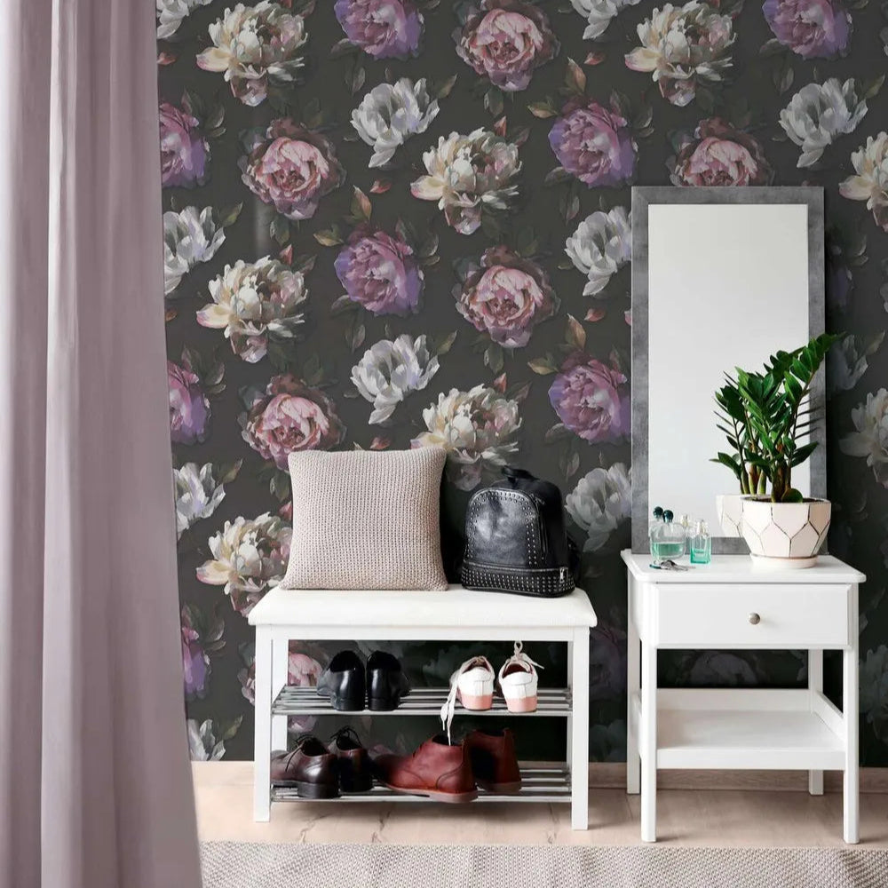 PintWalls II - Noir botanical wallpaper AS Creation