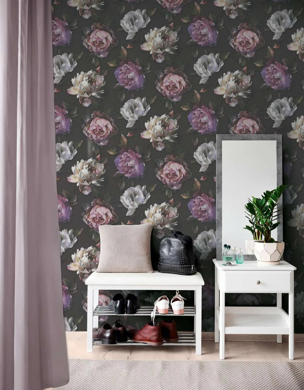 PintWalls II - Noir botanical wallpaper AS Creation