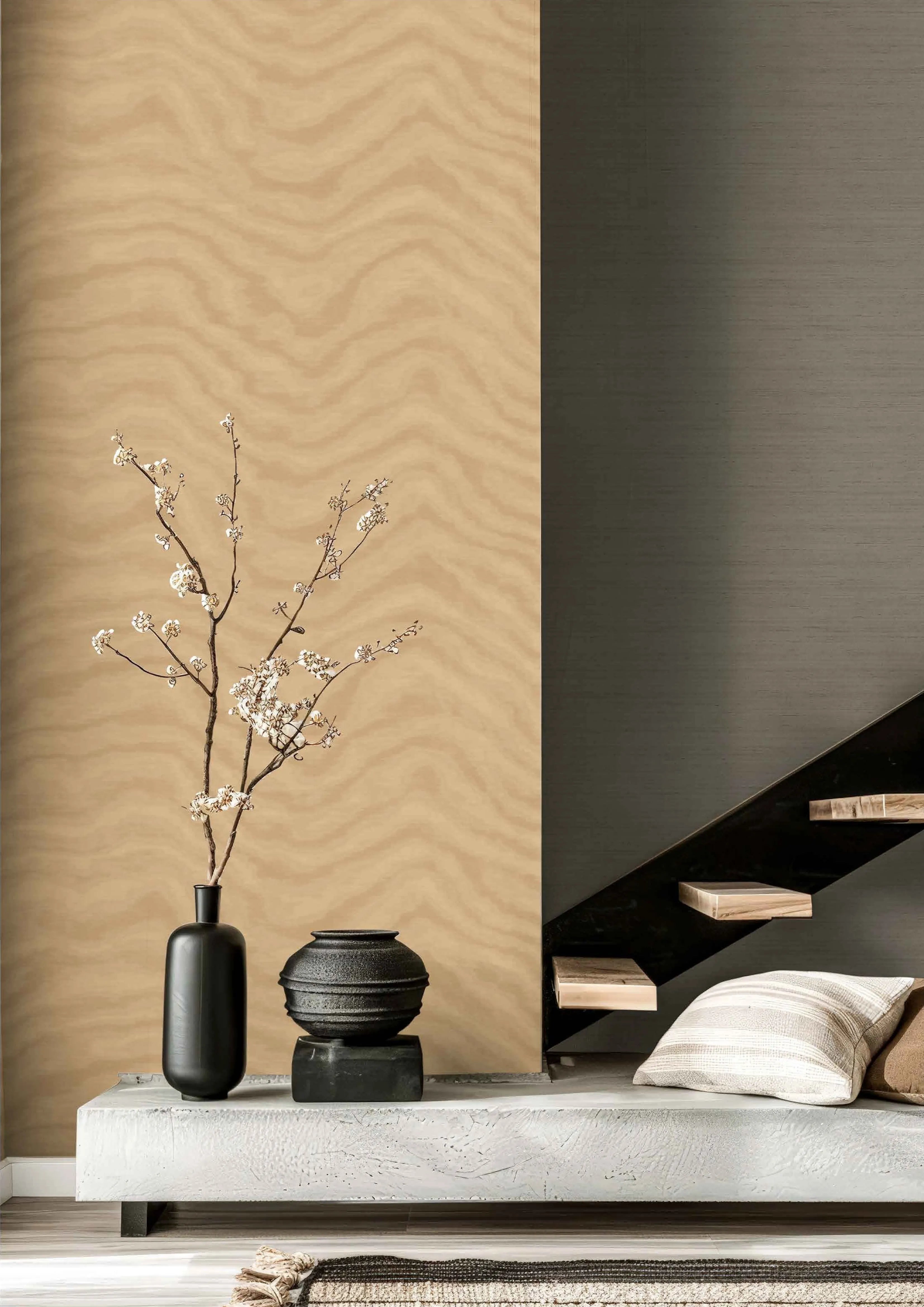 Aura - Moire textile wallpaper Parato