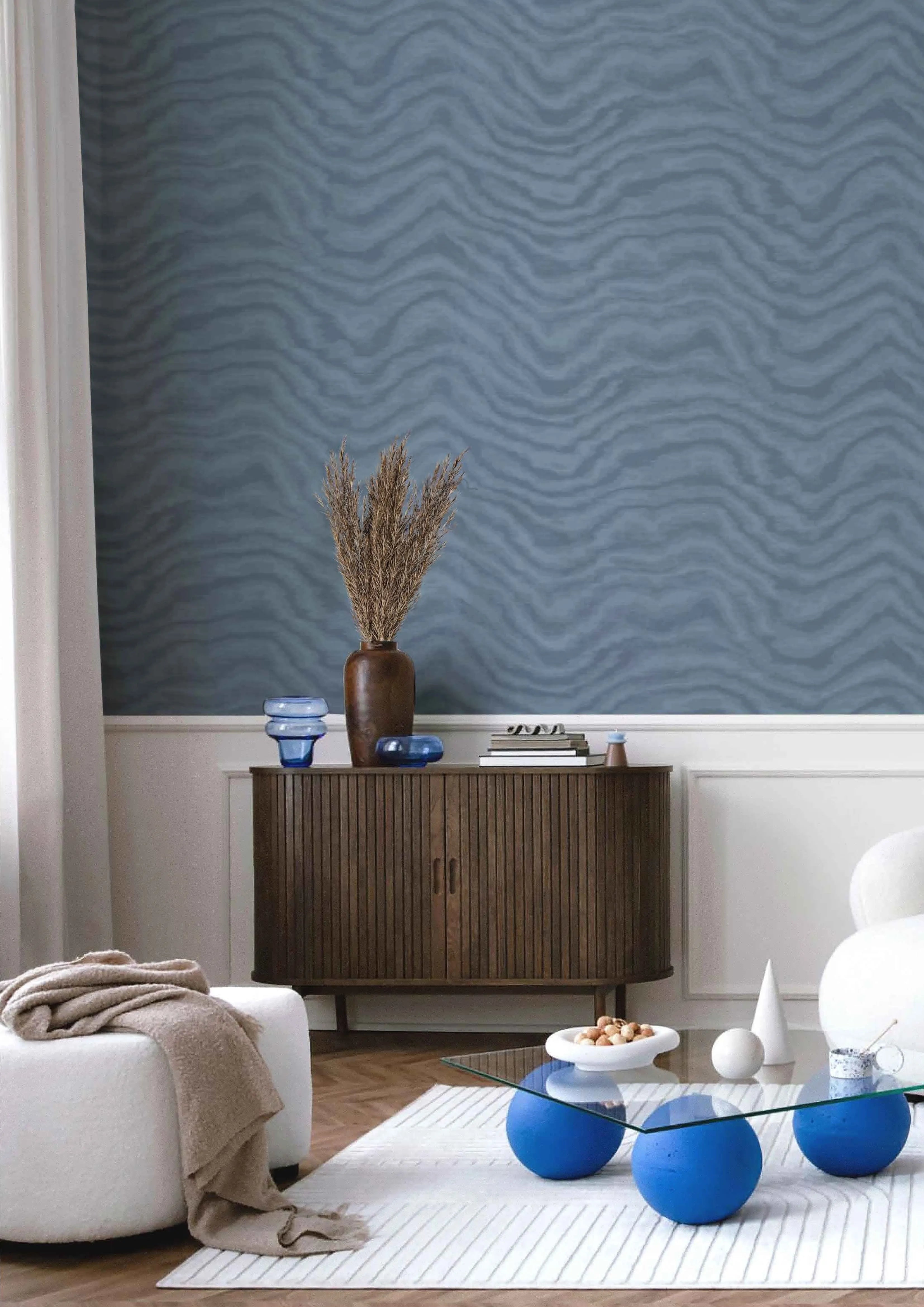 Aura - Moire textile wallpaper Parato