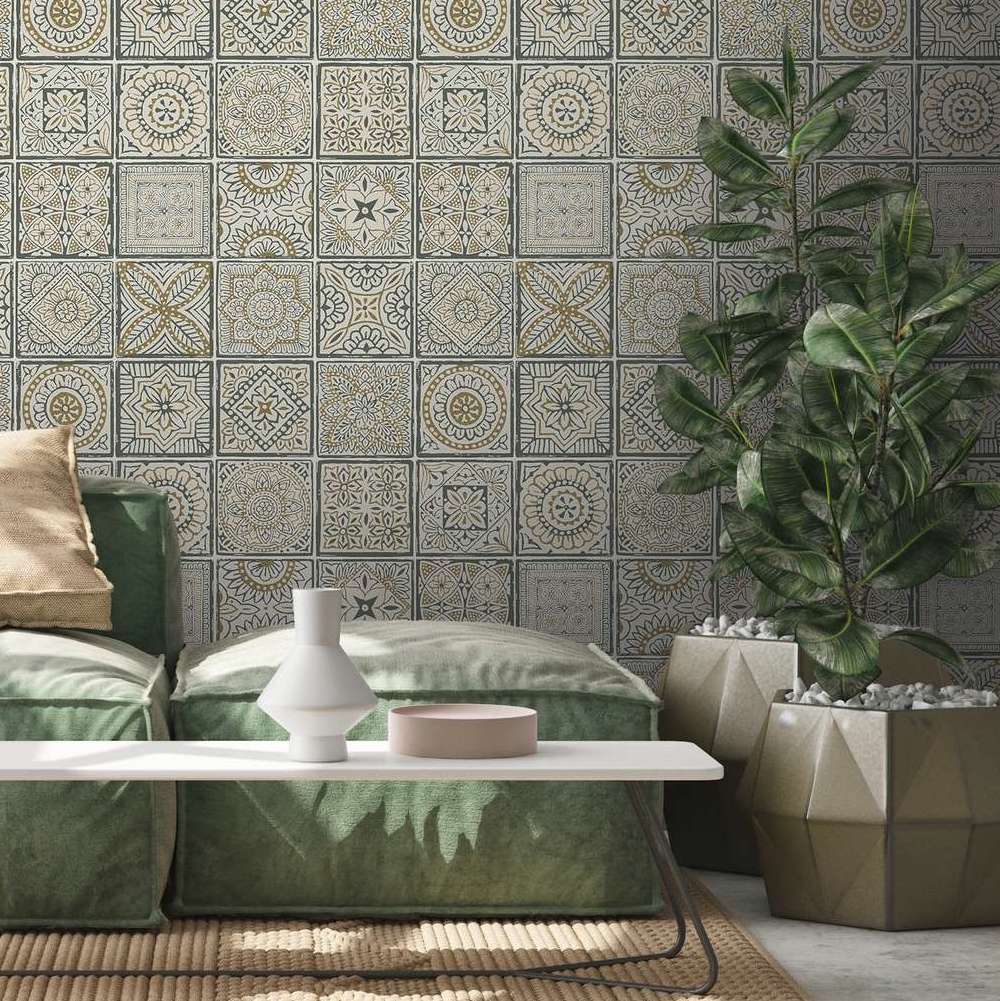 Terra - Decorative Tiles industrial wallpaper AS Creation    