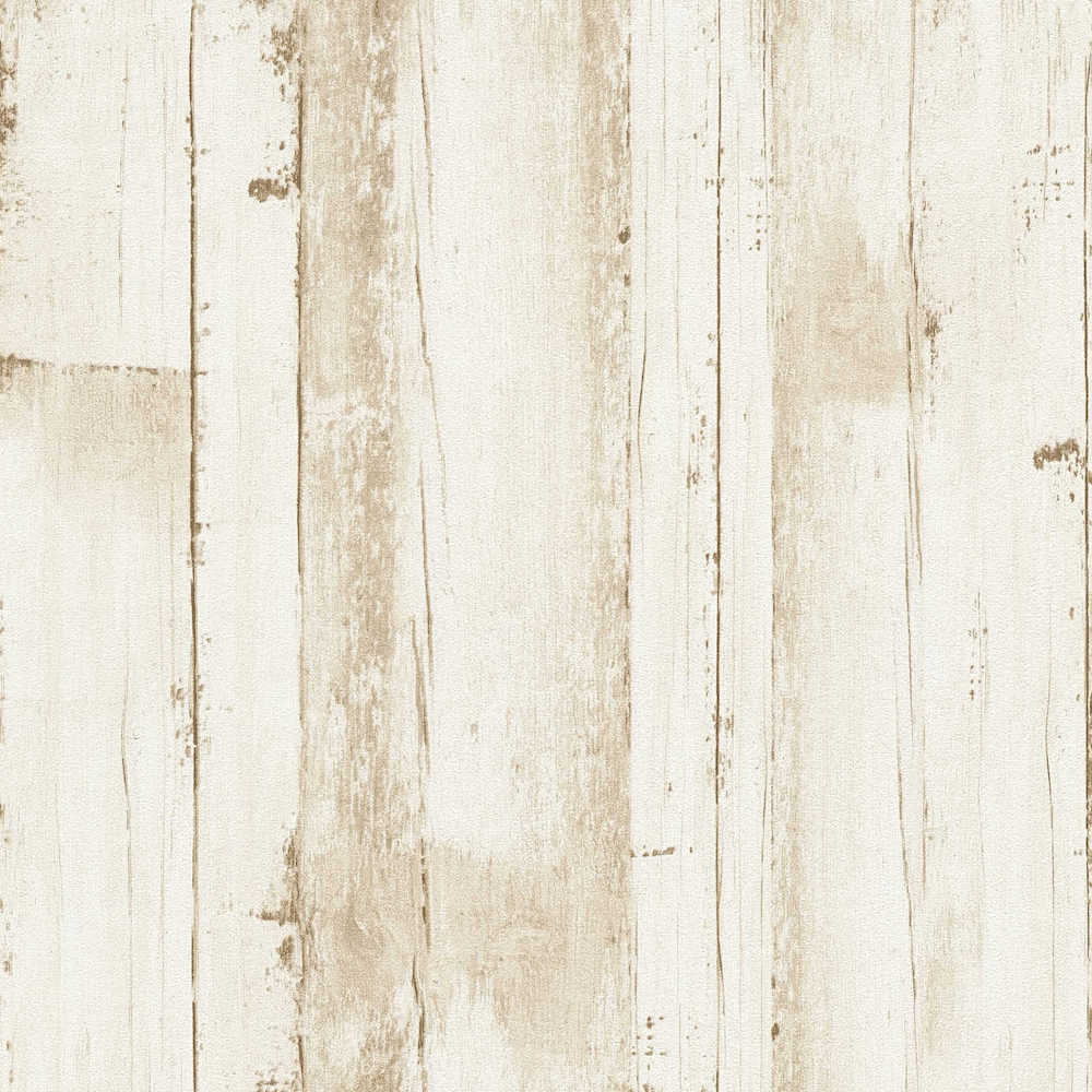 Natural Living - Old Wood Planks industrial wallpaper AS Creation Roll Beige  385021