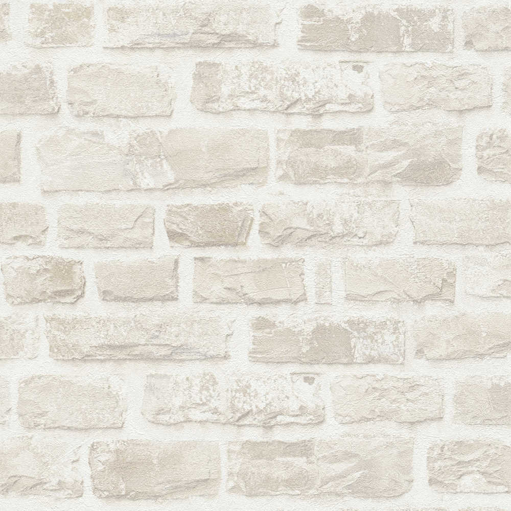 Natural Living - Natural Brick industrial wallpaper AS Creation Roll Beige  386373