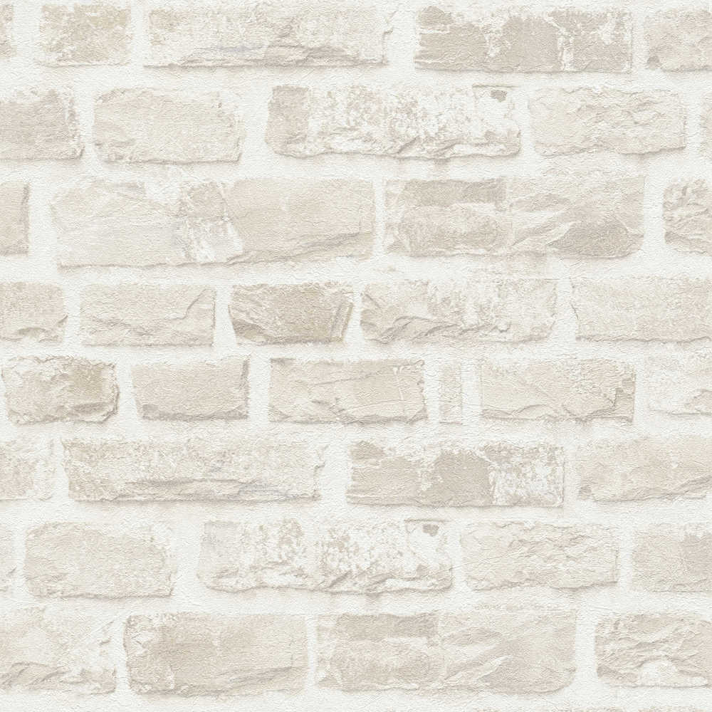 Natural Living - Natural Brick industrial wallpaper AS Creation Roll Beige  385373