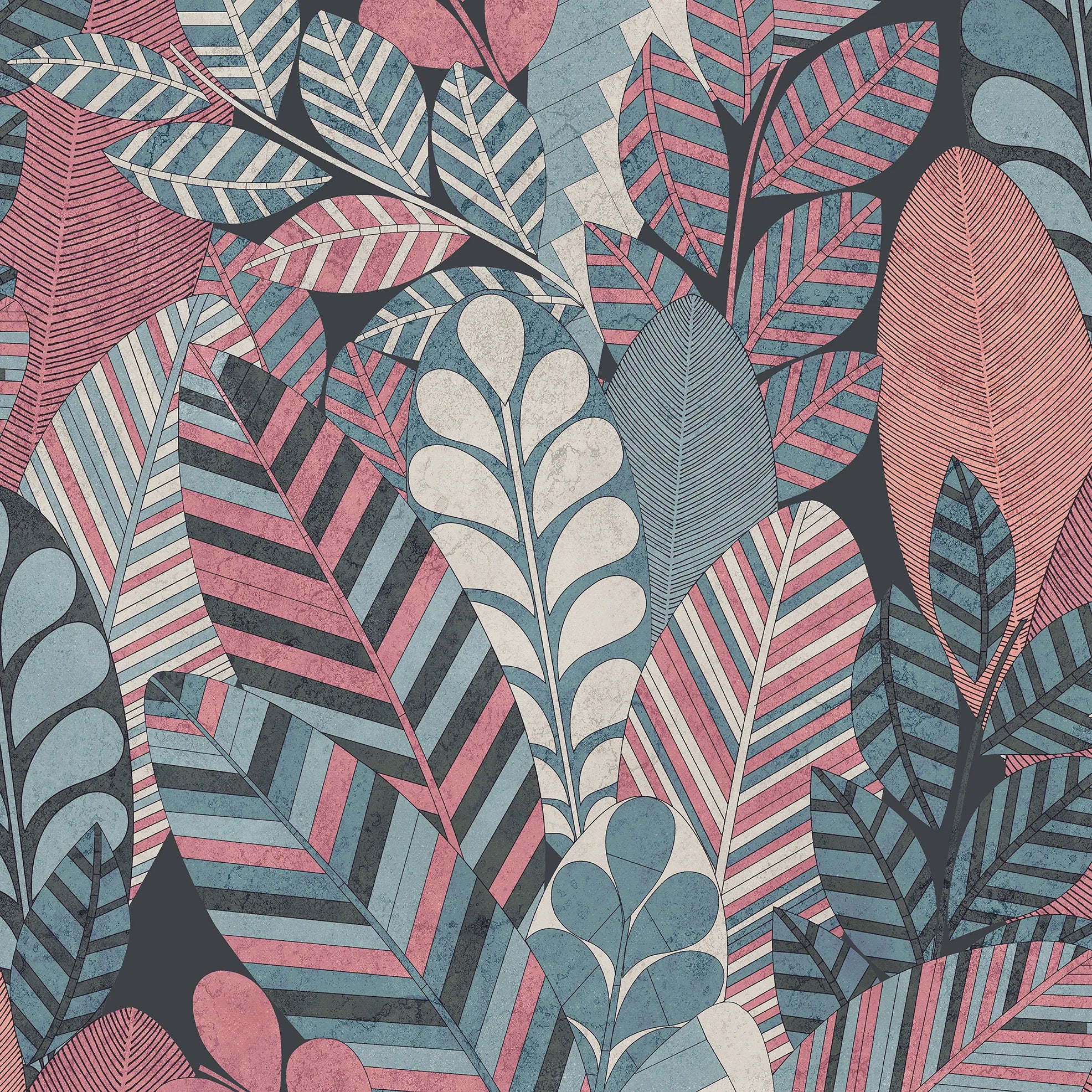 Raku - Cariba botanical wallpaper Hohenberger Sample Red 65712-S