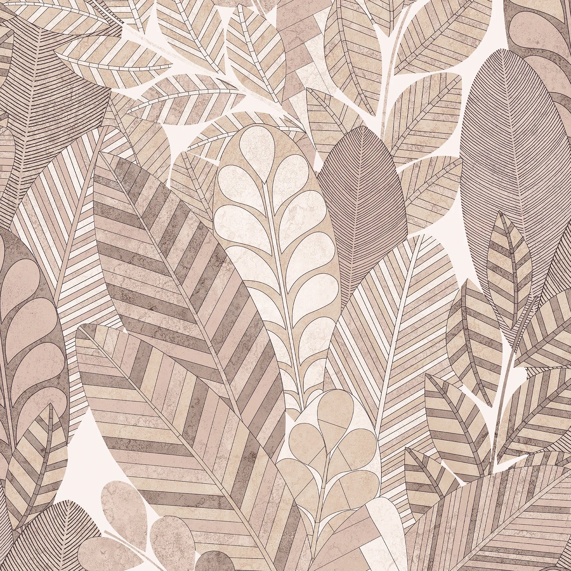 Raku - Cariba botanical wallpaper Hohenberger Roll Beige 65713