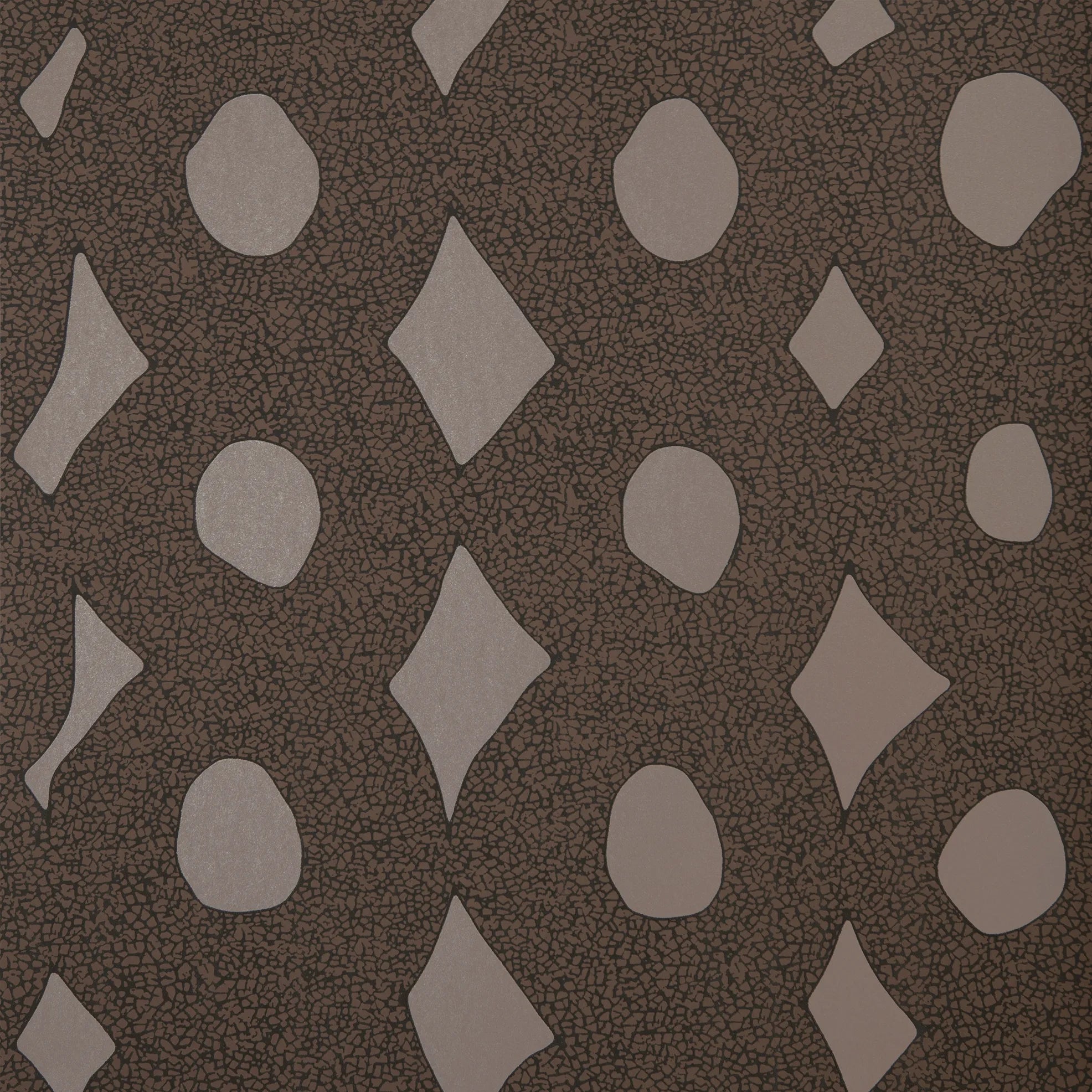 Raku - Talis geometric wallpaper Hohenberger Roll Brown 65735
