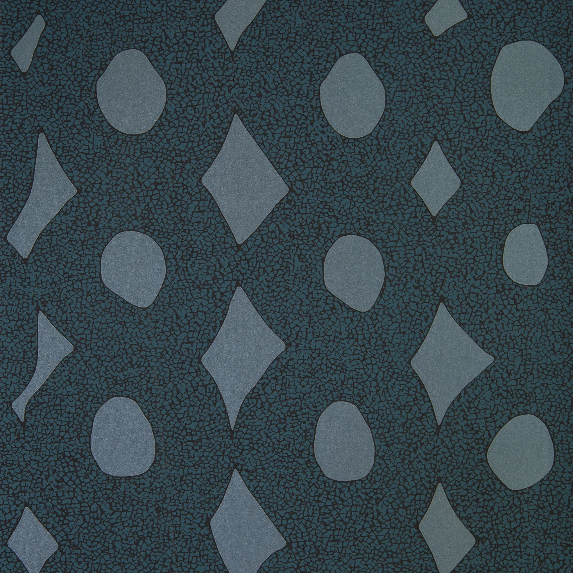 Raku - Talis geometric wallpaper Hohenberger Roll Grayish-green 65737