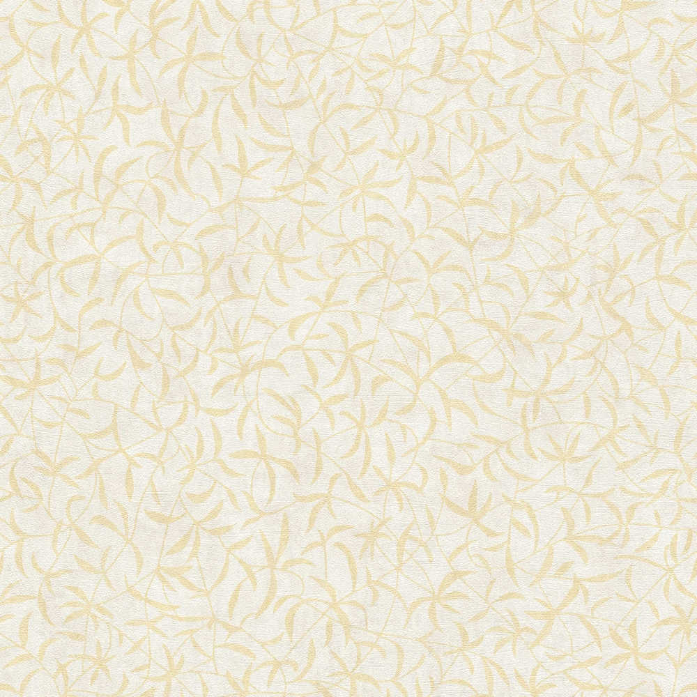 Terra - Petit Leaves botanical wallpaper AS Creation Roll Light Yellow  389204