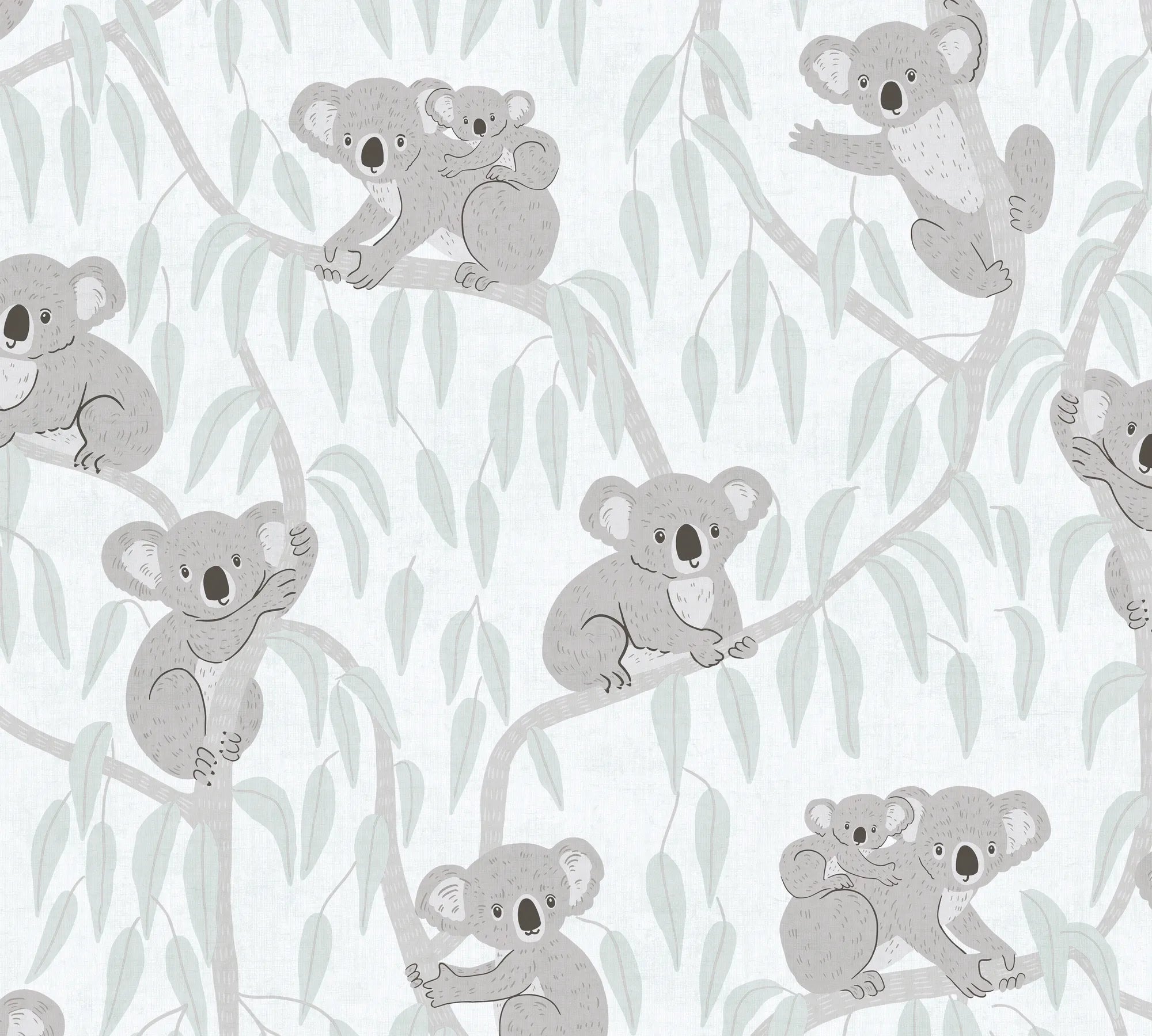 Lilly & Luis - Cuddle kids wallpaper AS Creation Roll Green 771342