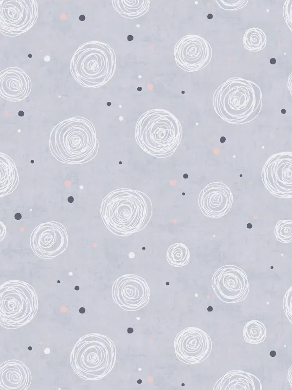 Lilly & Luis - Swirls kids wallpaper AS Creation Roll Grey 771391