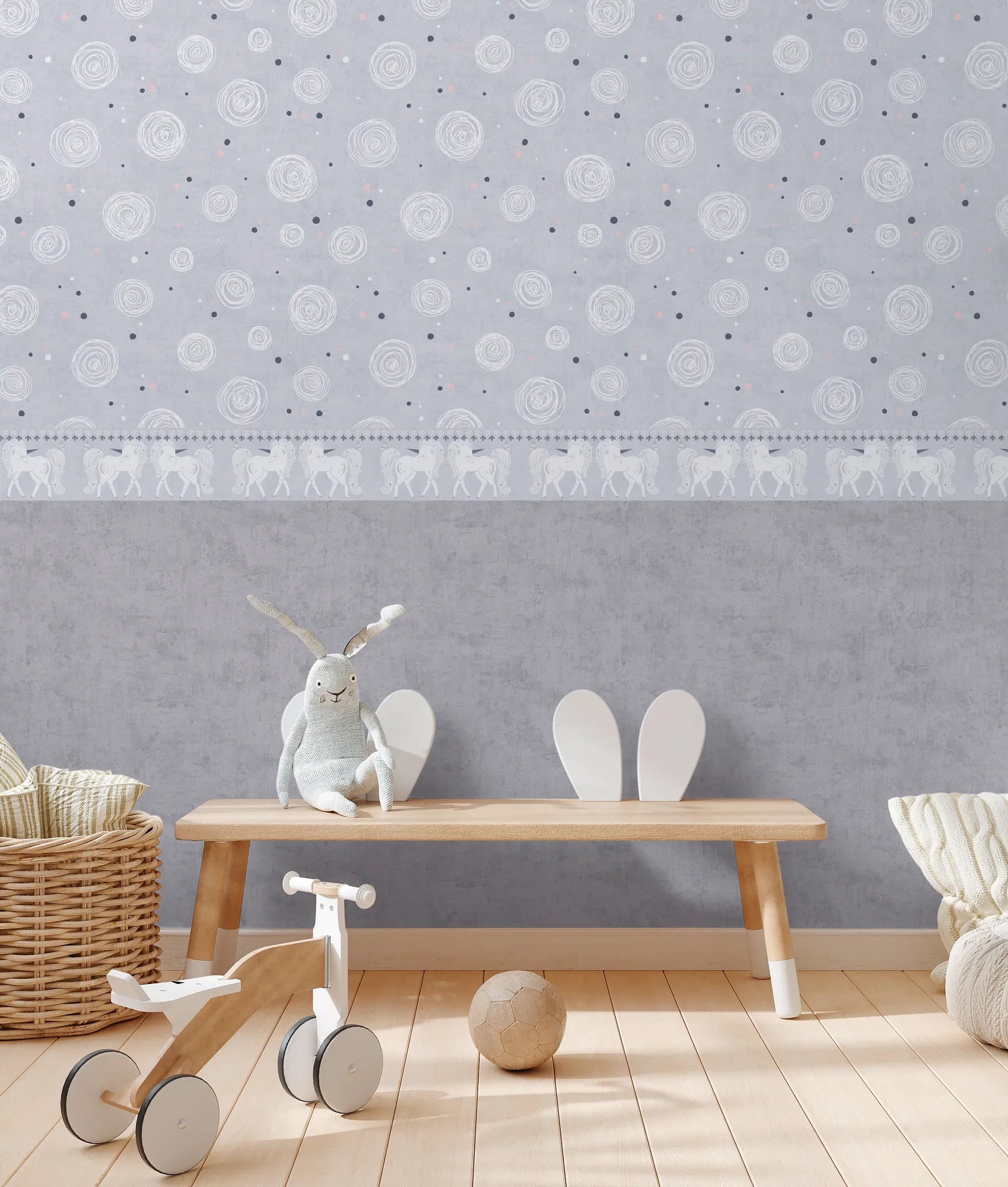 Lilly & Luis - Swirls kids wallpaper AS Creation