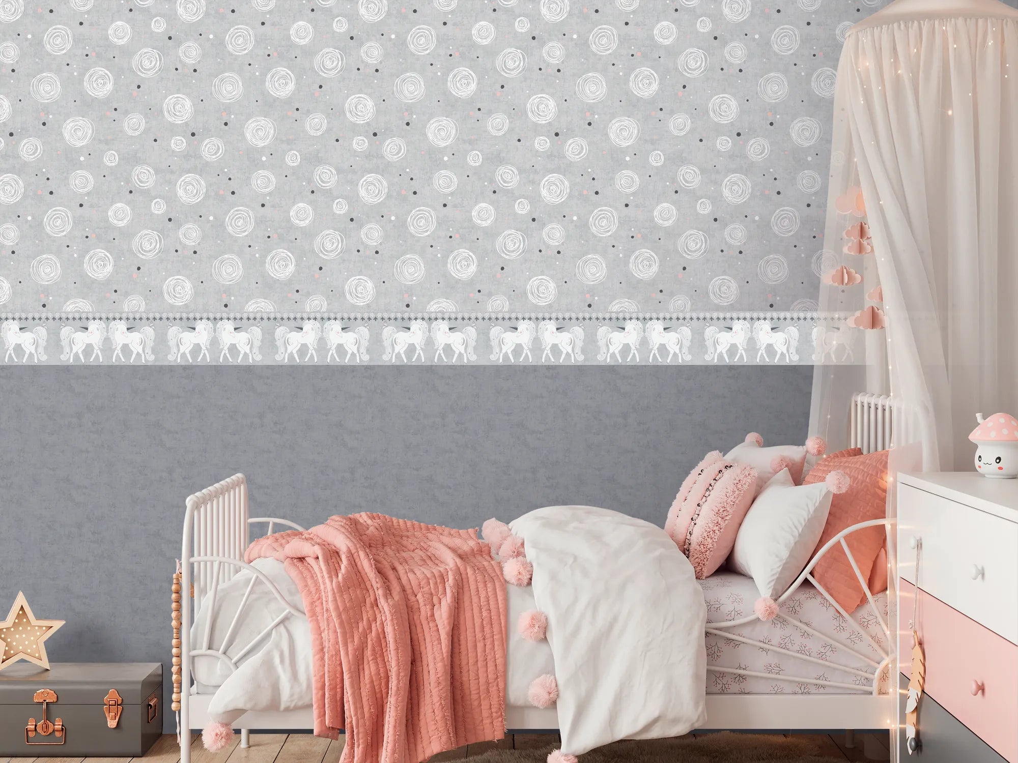 Lilly & Luis - Swirls kids wallpaper AS Creation
