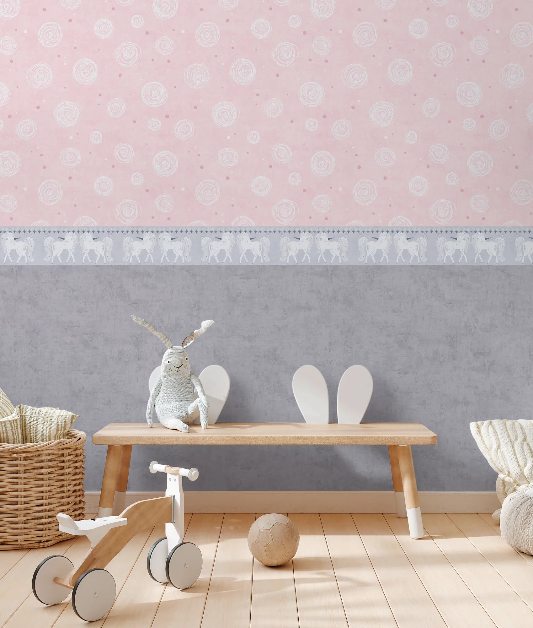 Lilly & Luis - Swirls kids wallpaper AS Creation