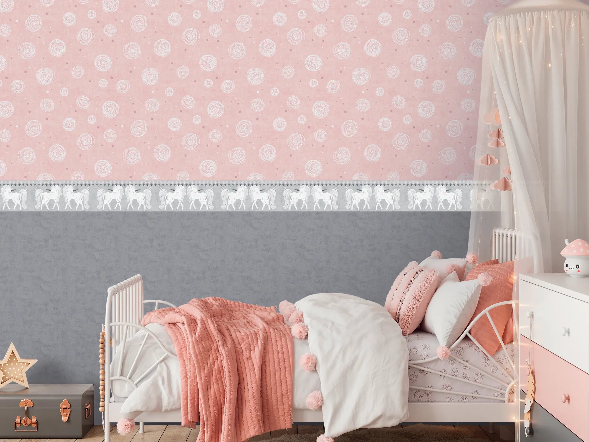 Lilly & Luis - Swirls kids wallpaper AS Creation