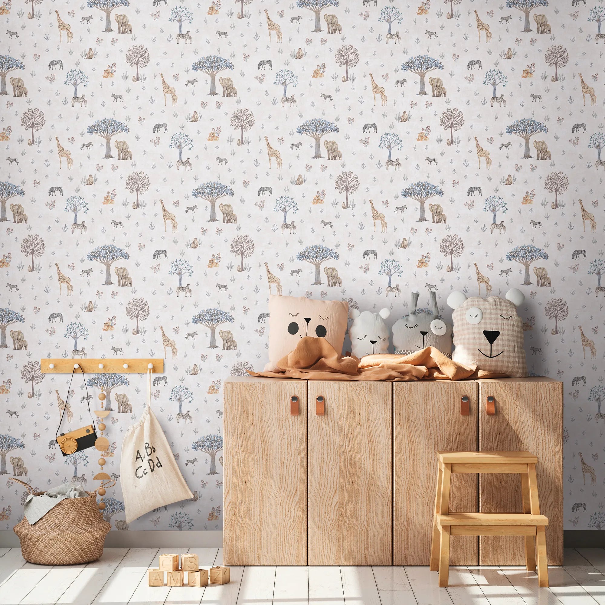 Lilly & Luis - Mini Safari kids wallpaper AS Creation