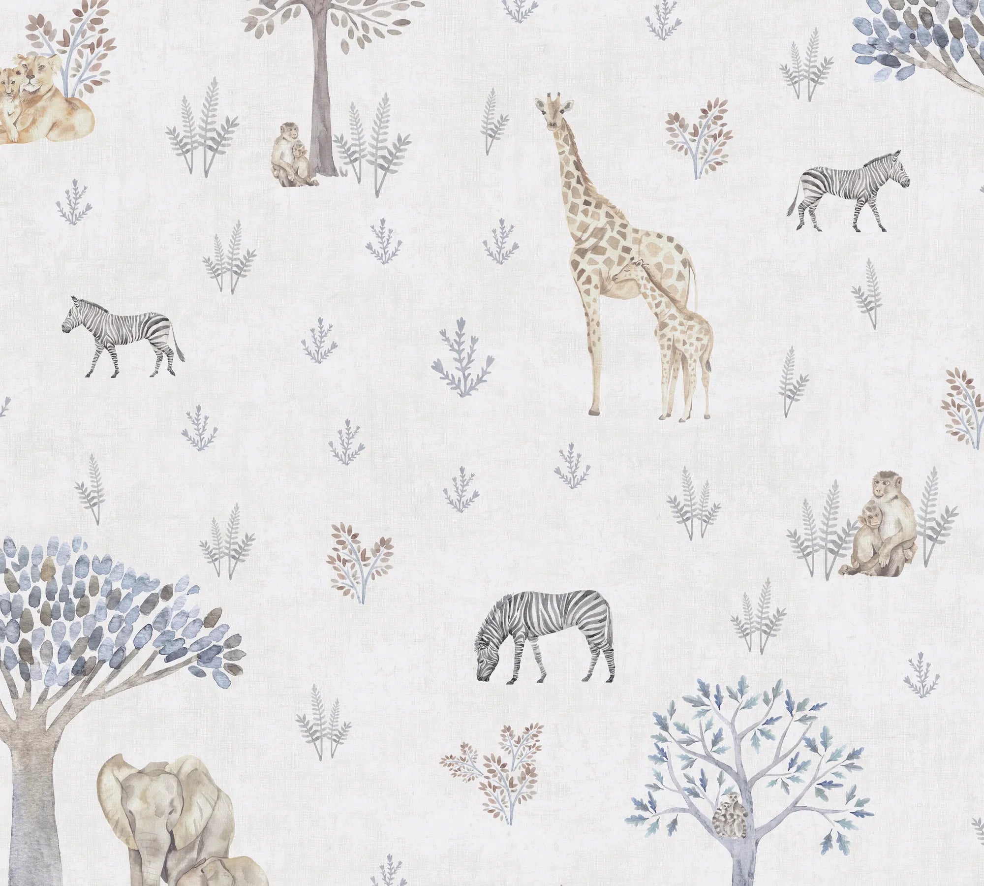 Lilly & Luis - Mini Safari kids wallpaper AS Creation Roll 771761
