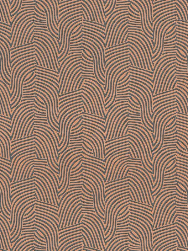 Daniel Hechter 7 - Weave art deco wallpaper AS Creation Roll Orange 781532