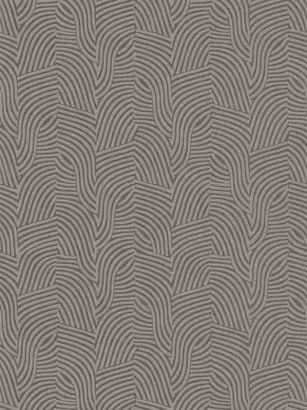 Daniel Hechter 7 - Weave art deco wallpaper AS Creation Roll Dark Grey 781533