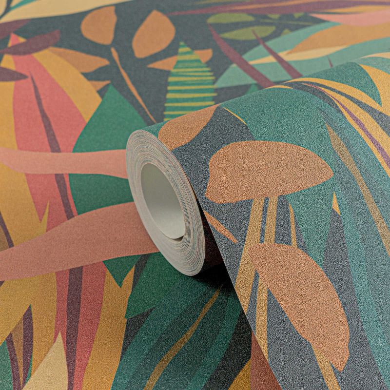 Anna D'Andrea - Leaf Mosaic botanical wallpaper AS Creation