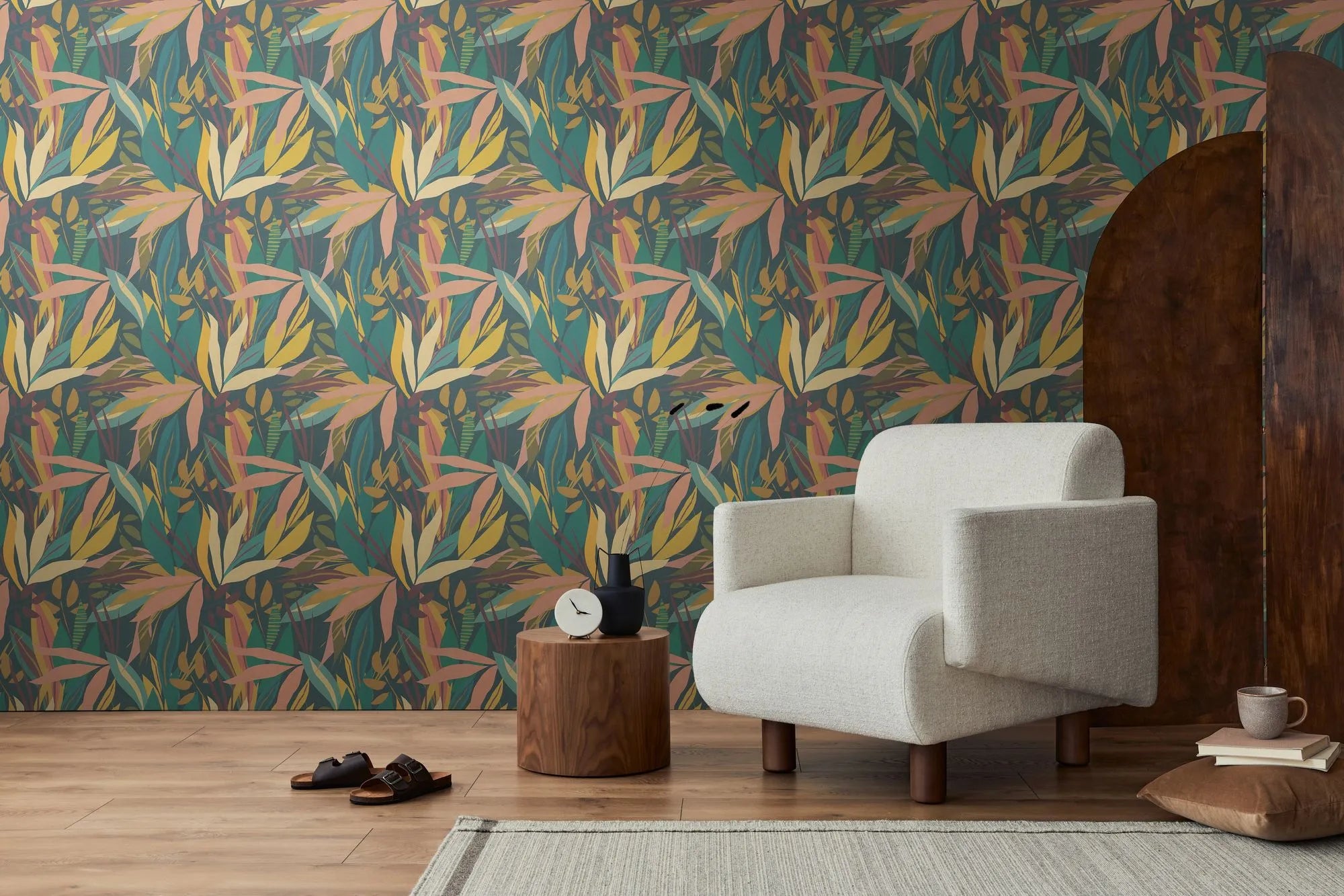 Anna D'Andrea - Leaf Mosaic botanical wallpaper AS Creation