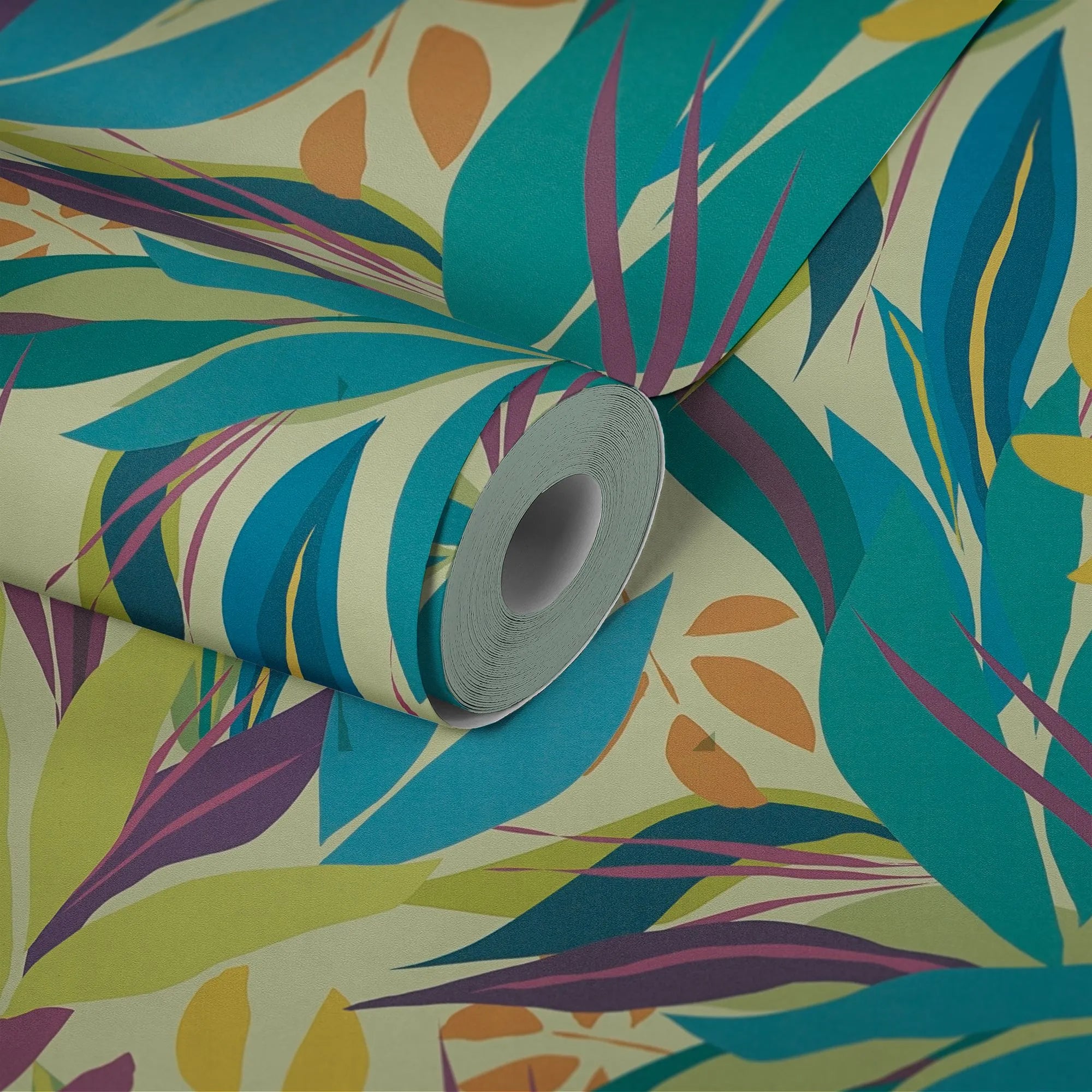 Anna D'Andrea - Leaf Mosaic botanical wallpaper AS Creation