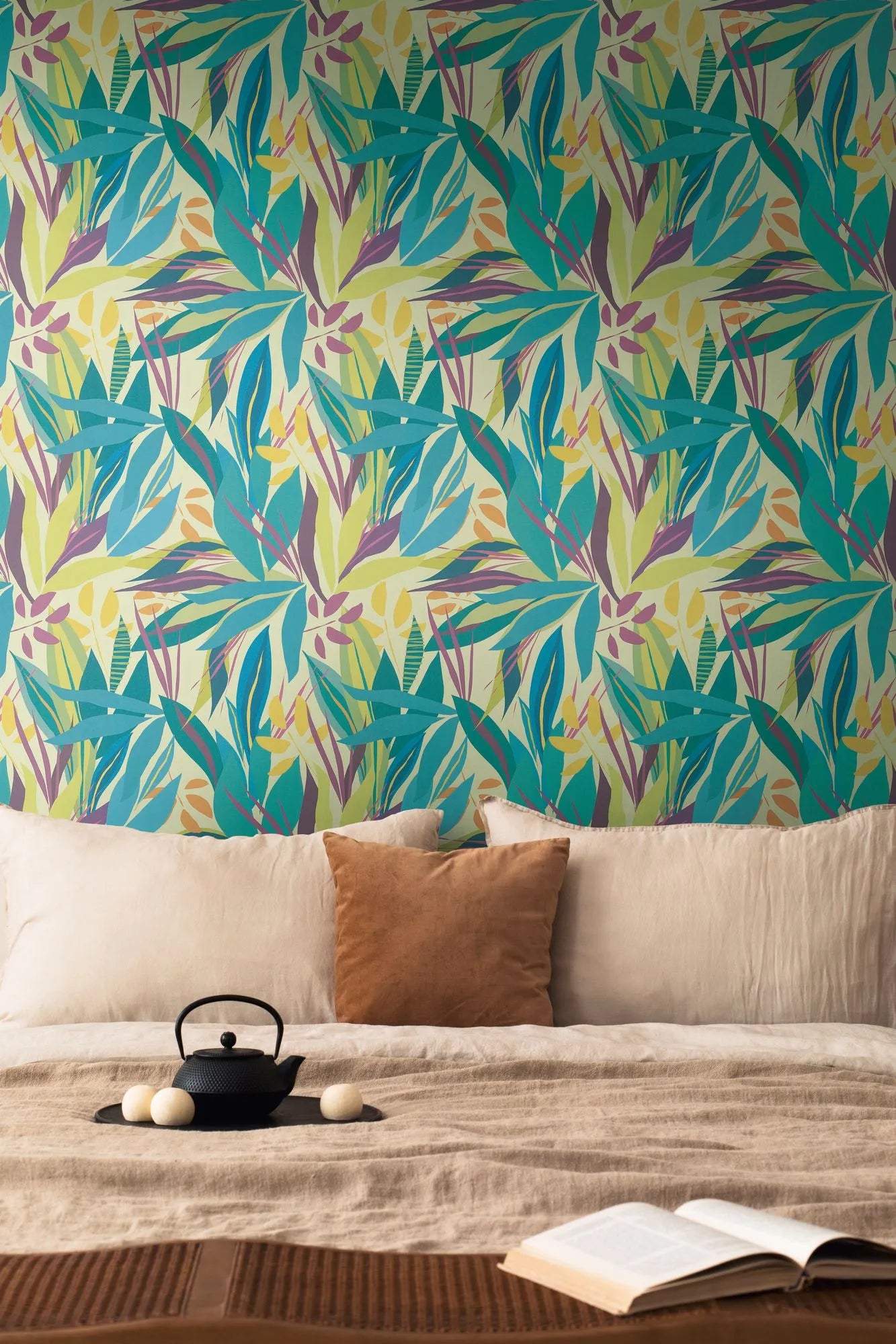 Anna D'Andrea - Leaf Mosaic botanical wallpaper AS Creation