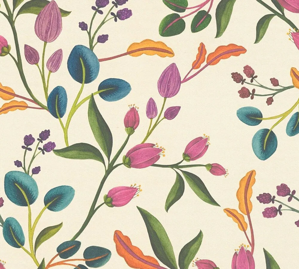 Anna D'Andrea - Whispering Canopy botanical wallpaper AS Creation Roll Beige 782111